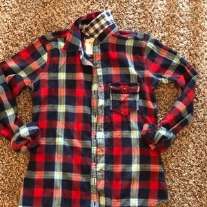 Flannel plain A&F button down shirt size XS